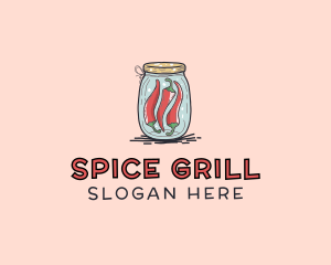 Chili Peppers Jar  logo design