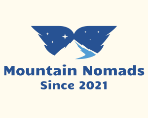 Astral Winged Mountain logo design