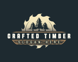 Forest Sawmill Woodcutter logo design