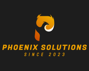 Phoenix Mythical Letter  logo design