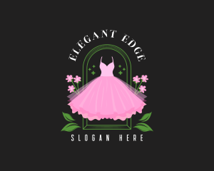 Prom Floral Dress logo design