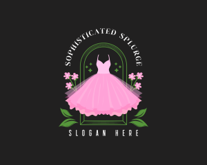 Prom Floral Dress logo design