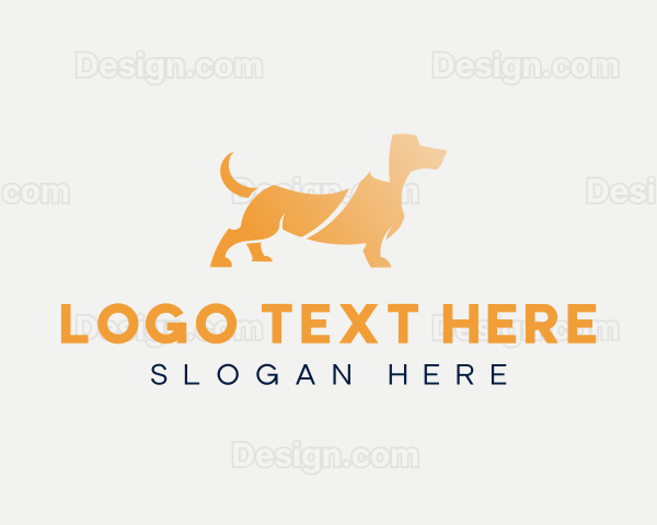 Cute Dachshund Dog Logo