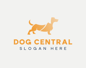 Cute Dachshund Dog logo design