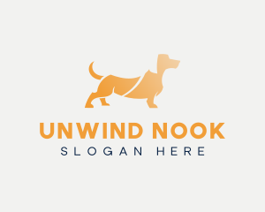 Cute Dachshund Dog logo design