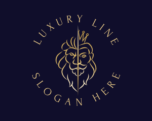 Premium Lion King logo design