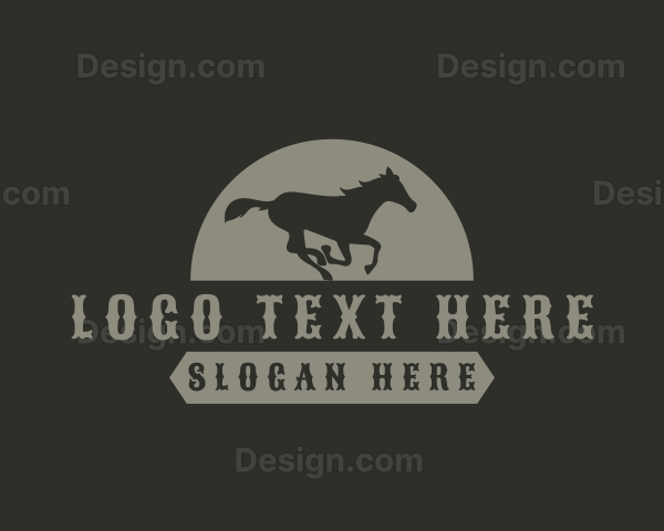 Vintage Western Horse Logo