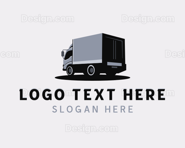 Logistic Import Truck Delivery Logo