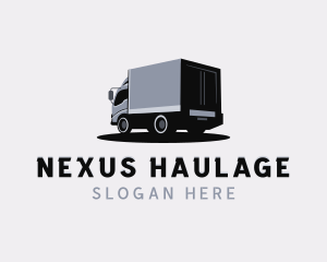 Logistic Import Truck Delivery logo design