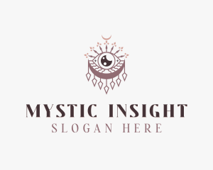 Mystic Boho Eye Moon logo design