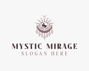 Mystic Boho Eye Moon logo design