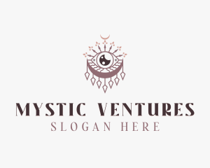 Mystic Boho Eye Moon logo design