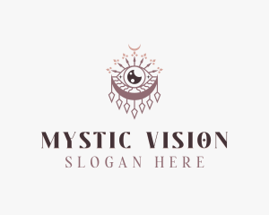 Mystic Boho Eye Moon logo design