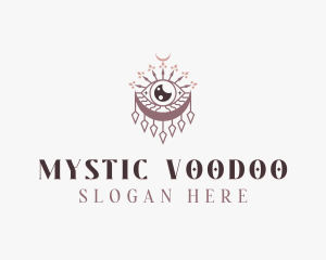 Mystic Boho Eye Moon logo design