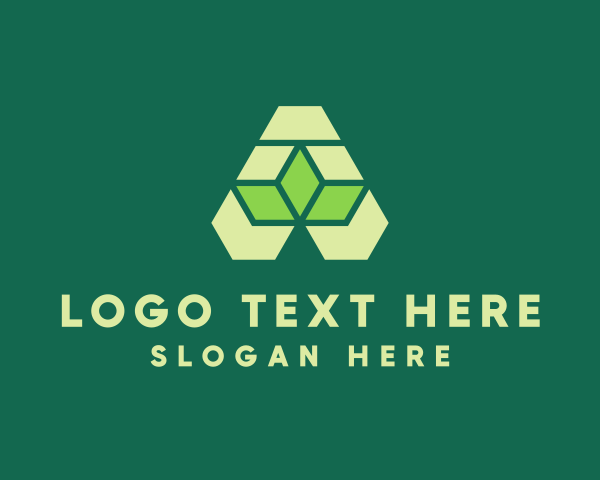 Leaf Geometric Letter A logo