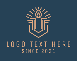 Church Religious Candle  logo