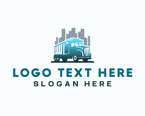 Transport Truck Logistics Logo