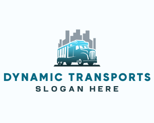 Transport Truck Logistics logo design