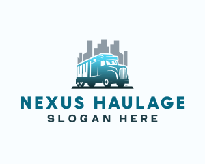 Transport Truck Logistics logo design