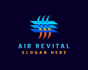 HVAC Air Cooling logo design