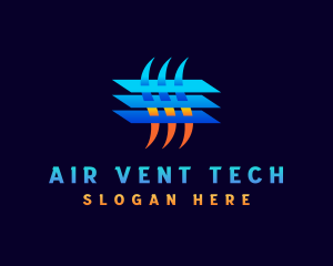 HVAC Air Cooling logo design