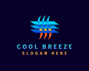 HVAC Air Cooling logo design