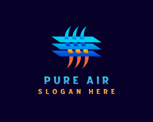 HVAC Air Cooling logo design