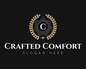 Laurel Wreath Hotel logo design