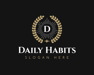 Laurel Wreath Hotel logo design