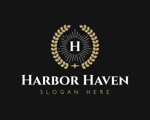 Laurel Wreath Hotel logo design