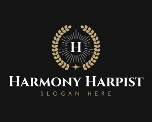 Laurel Wreath Hotel logo design