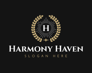 Laurel Wreath Hotel logo design