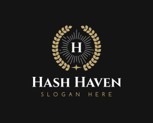 Laurel Wreath Hotel logo design