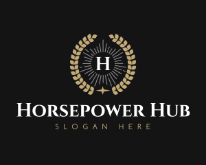 Laurel Wreath Hotel logo design