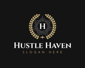 Laurel Wreath Hotel logo design