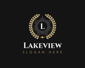 Laurel Wreath Hotel logo design