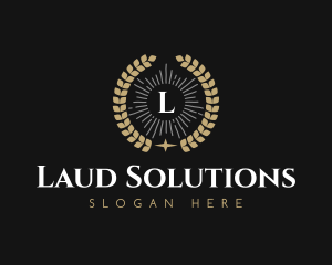 Laurel Wreath Hotel logo design