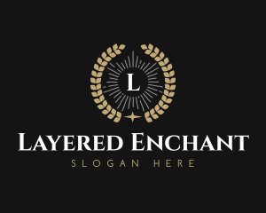 Laurel Wreath Hotel logo design