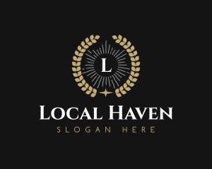 Laurel Wreath Hotel logo design