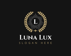 Laurel Wreath Hotel logo design