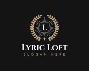 Laurel Wreath Hotel logo design