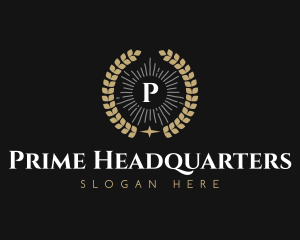 Laurel Wreath Hotel logo design