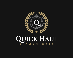 Laurel Wreath Hotel logo design