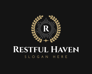 Laurel Wreath Hotel logo design