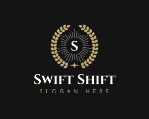 Laurel Wreath Hotel logo design