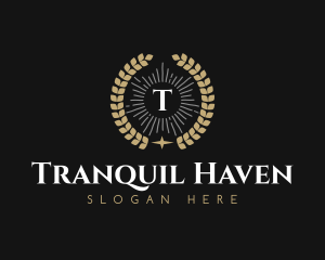 Laurel Wreath Hotel logo design