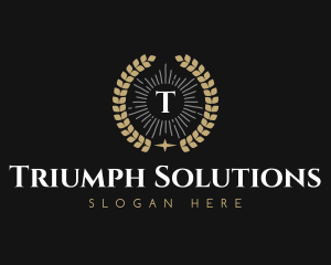 Laurel Wreath Hotel logo design