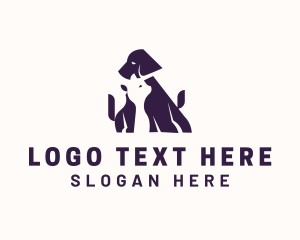 Cat Dog Veterinarian Logo