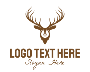 Brown Elk Head logo design