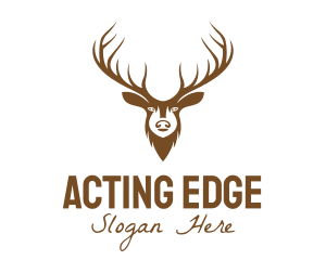 Brown Elk Head logo design